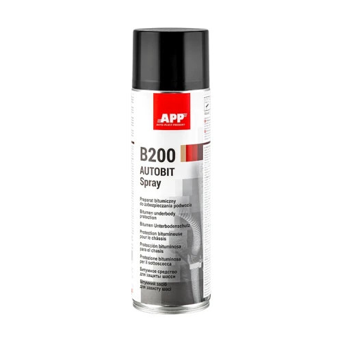 Puszka sprayu APP B200 Autobit do konserwacji podwozia bitumiczna czarna 500ml.webp