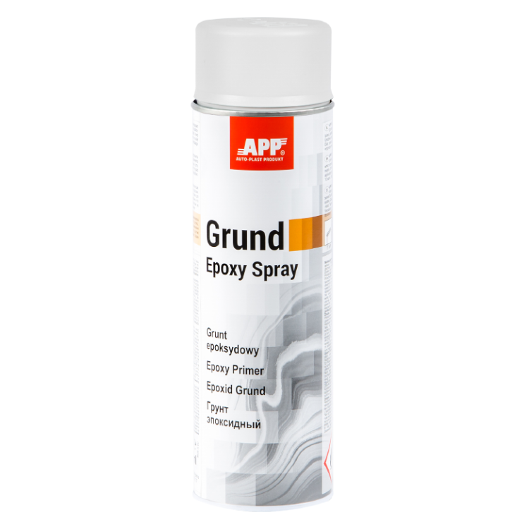 Puszka podkładu epoksydowego w sprayu APP Grund Epoxy 500ml jasnoszary