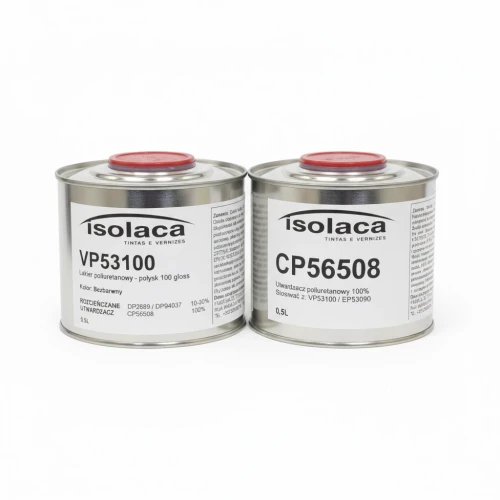 Zestaw 1l lakier poliuretanowy Isolaca VP53100 wysoki połysk z utwardzaczem