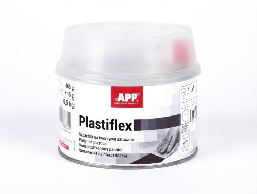 Puszka szpachli do plastiku APP Plastiflex 0,5kg z utwardzaczem