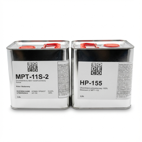 Zestaw 5l lakieru poliuretanowego SODECO MPT-11S-2 półmat z utwardzaczem HP-155