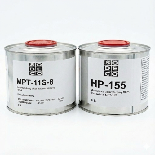 Zestaw 1l lakier poliuretanowy SODECO MPT-11S połysk z utwardzaczem