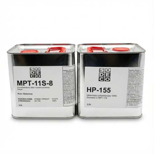 Zestaw 5l lakier poliuretanowy SODECO MPT-11S połysk z utwardzaczem