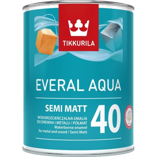 Puszka farby akrylowej Tikkurila Everal Aqua do drewna i metalu