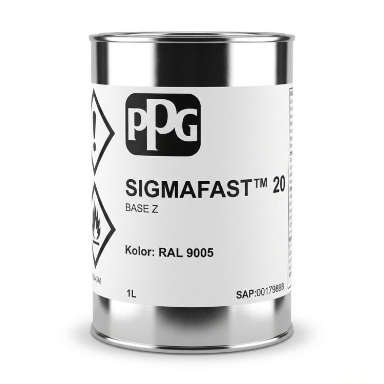 Puszka przemysłowej farby antykorozyjnej Sigmafast 20 RAL 9005 1L