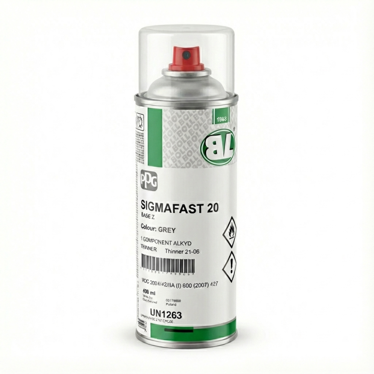 Puszka SPRAY przemysłowej farby antykorozyjnej Sigmafast 20 GREY 400ML