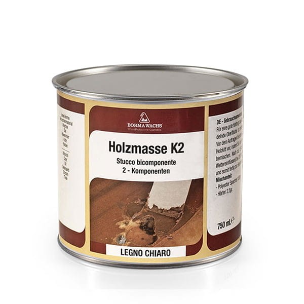 Puszka szpachli do drewna Borma Wachs Holzmasse K2 750ml Czarna