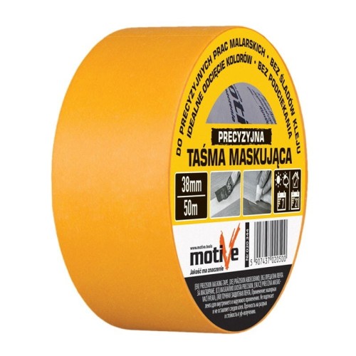 Taśma malarska precyzyjna Motive Washi 30mm pomarańczowa