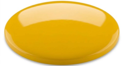 Próbka koloru CAT Yellow o wysokim połysku - efekt wykończenia po aplikacji dwuskładnikowej farby poliuretanowej Temadur 90