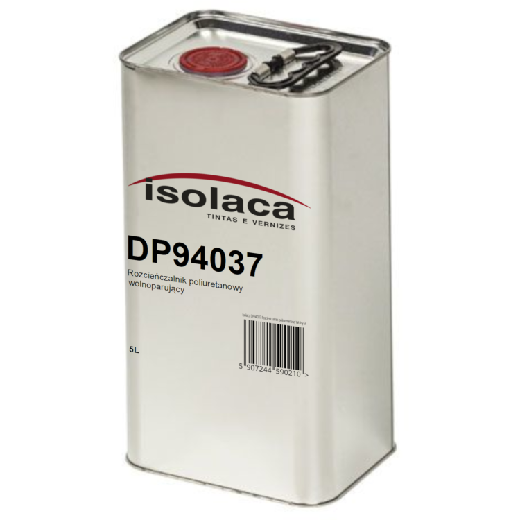 Metalowy kanister 5L rozcieńczalnika poliuretanowego Isolaca DP94037