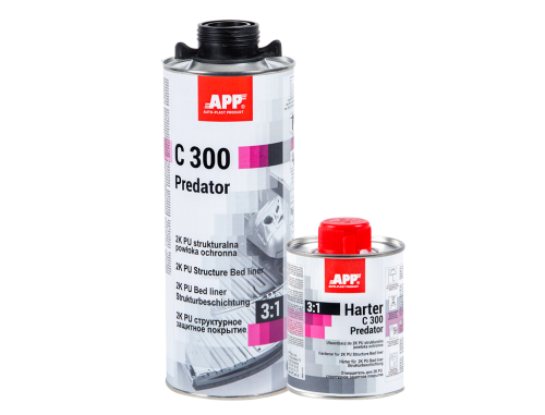 Zestaw powłoki ochronnej APP C300 Predator 3:1: puszka 600 ml bazy i mała puszka 200ml utwardzacza Harter C 300