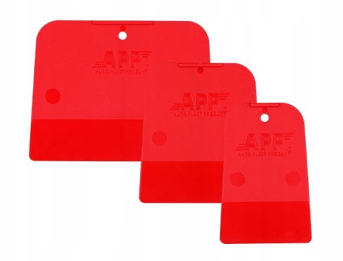 Zestaw szpachelek z kopolimeru APP STS 3 sztuki czerwone