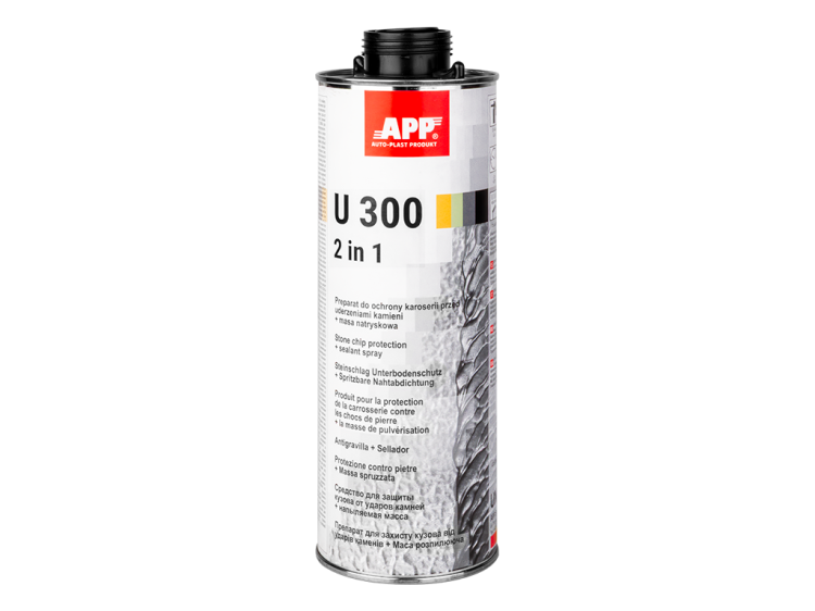 Puszka środka ochrony karoserii APP U300 2w1 baranek czarny 1kg
