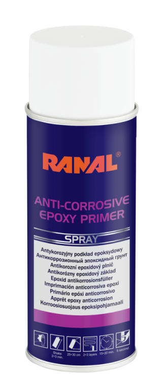 Puszka podkładu epoksydowego w sprayu Ranal 400ml szary