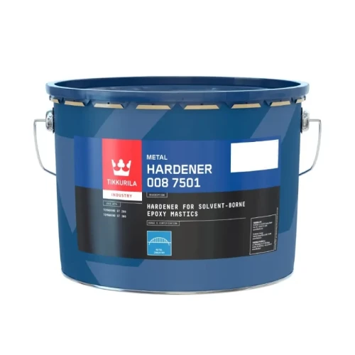 Niebieskie wiadro 9L utwardzacza Tikkurila Hardener 008 7501 do farb epoksydowych Temabond