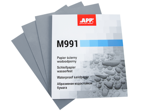 Arkusz wodoodpornego papieru ściernego P 240 APP M991 do szlifowania na mokro